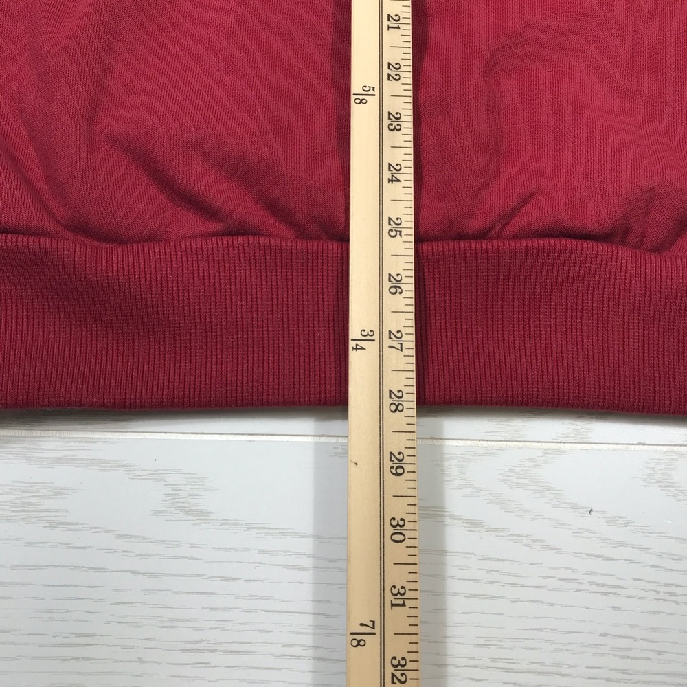 New Under Armour Icon Heavyweight Terry Hoodie Men L Red Embroidered Oversized - Picture 4 of 16